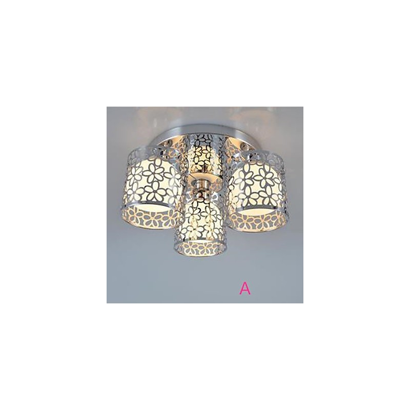 Three Light Ceiling Glass Dome Light Flush Mount