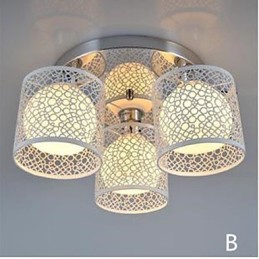 Three Light Ceiling Glass Dome Light Flush Mount