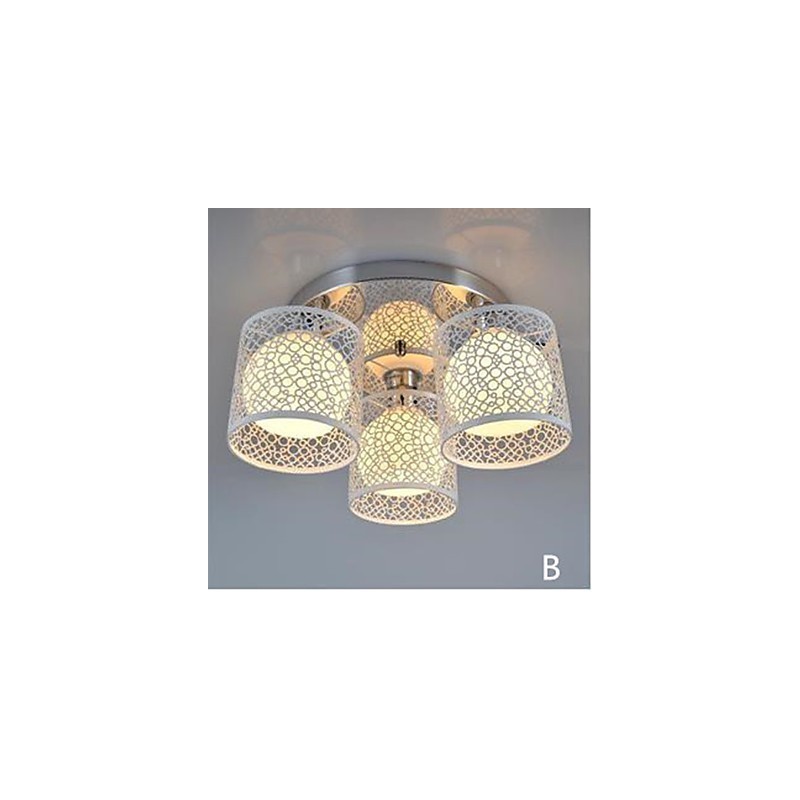 Three Light Ceiling Glass Dome Light Flush Mount