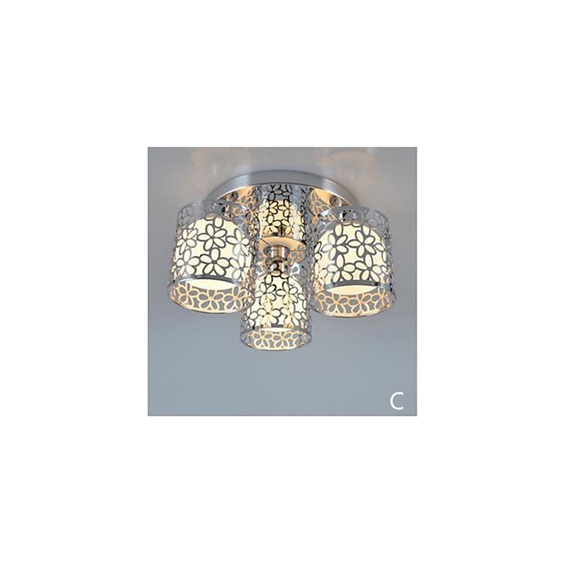 Three Light Ceiling Glass Dome Light Flush Mount