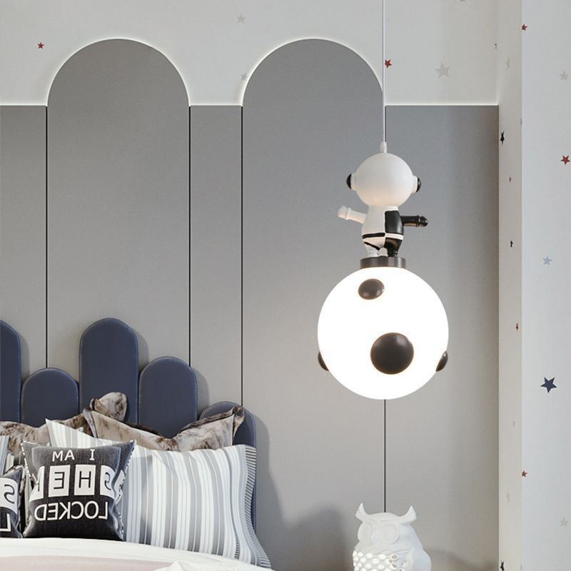 Minimalist Pendant Light Wrought Iron Moon Landing Small Ceiling Light