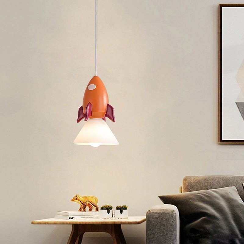 Minimalist Pendant Light Wrought Iron Moon Landing Small Ceiling Light