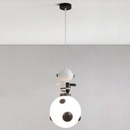 Minimalist Pendant Light Wrought Iron Moon Landing Small Ceiling Light
