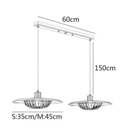 Nordic Pendant Light Creative Wrought Iron Disc Ceiling Light