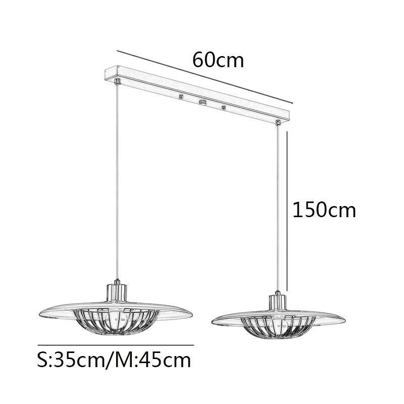 Nordic Pendant Light Creative Wrought Iron Disc Ceiling Light