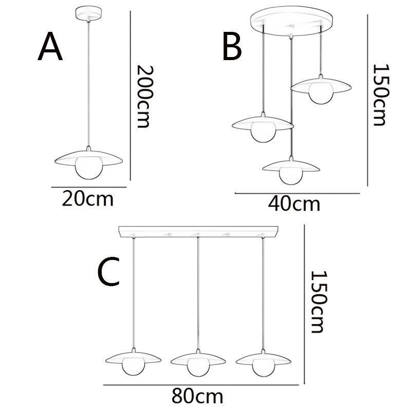 Nordic Pendant Creative Wrought Iron G9 Disc Ceiling Light