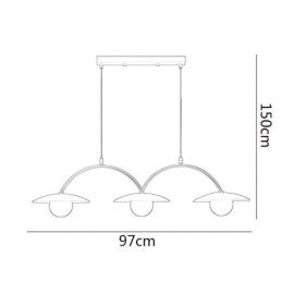 Nordic Pendant Light Creative G9 Wrought Iron Wave Ceiling Light