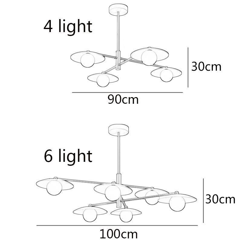 Nordic Pendant Light Creative G9 Wrought Iron Disc Ceiling Light