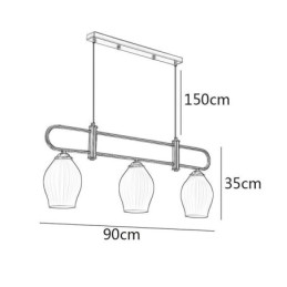 Nordic Pendant Light Wrought Iron Creative Stamen Ceiling Light