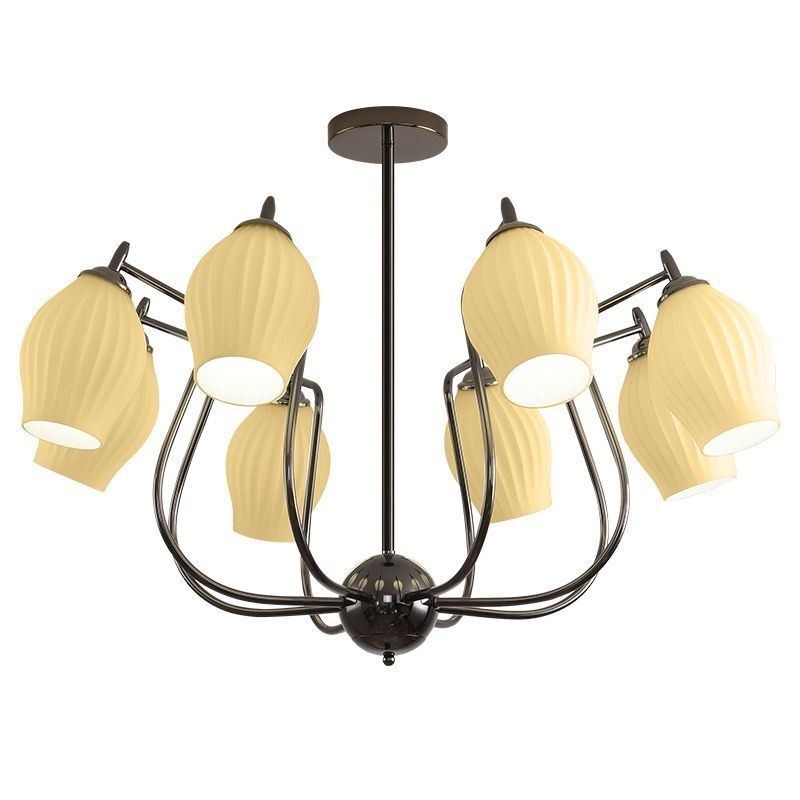 Nordic Pendant Light Creative Wrought Iron Gun Black Stamen Ceiling Light