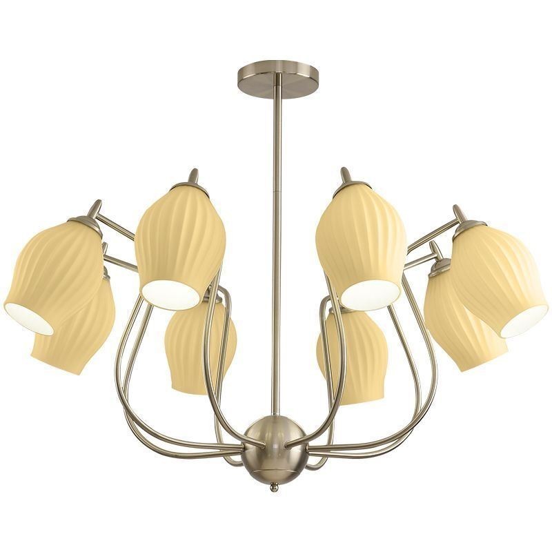 Nordic Pendant Light Creative Wrought Iron Sand Nickel Flower Stamen Ceiling Light