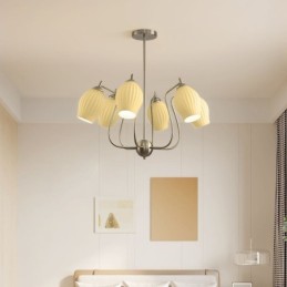 Nordic Pendant Light Creative Wrought Iron Sand Nickel Flower Stamen Ceiling Light