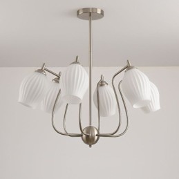 Nordic Pendant Light Creative Wrought Iron Sand Nickel Flower Stamen Ceiling Light