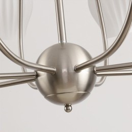 Nordic Pendant Light Creative Wrought Iron Sand Nickel Flower Stamen Ceiling Light