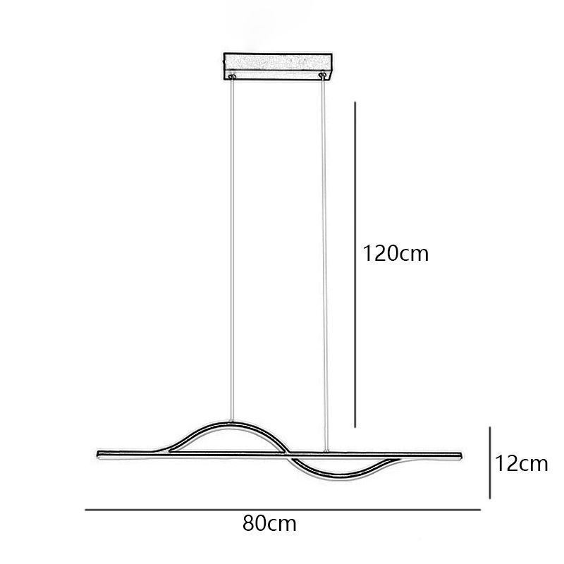 Stylish Pendant Light Aluminum Art Wave Ceiling Lamp