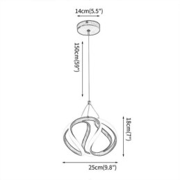 Pendant Light Aluminum Art Small Pumpkin Ceiling Light