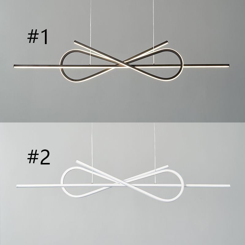 Simple Pendant Light Aluminum Art Bowknot Ceiling Light