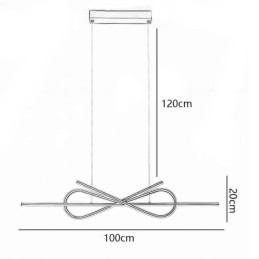 Simple Pendant Light Aluminum Art Bowknot Ceiling Light