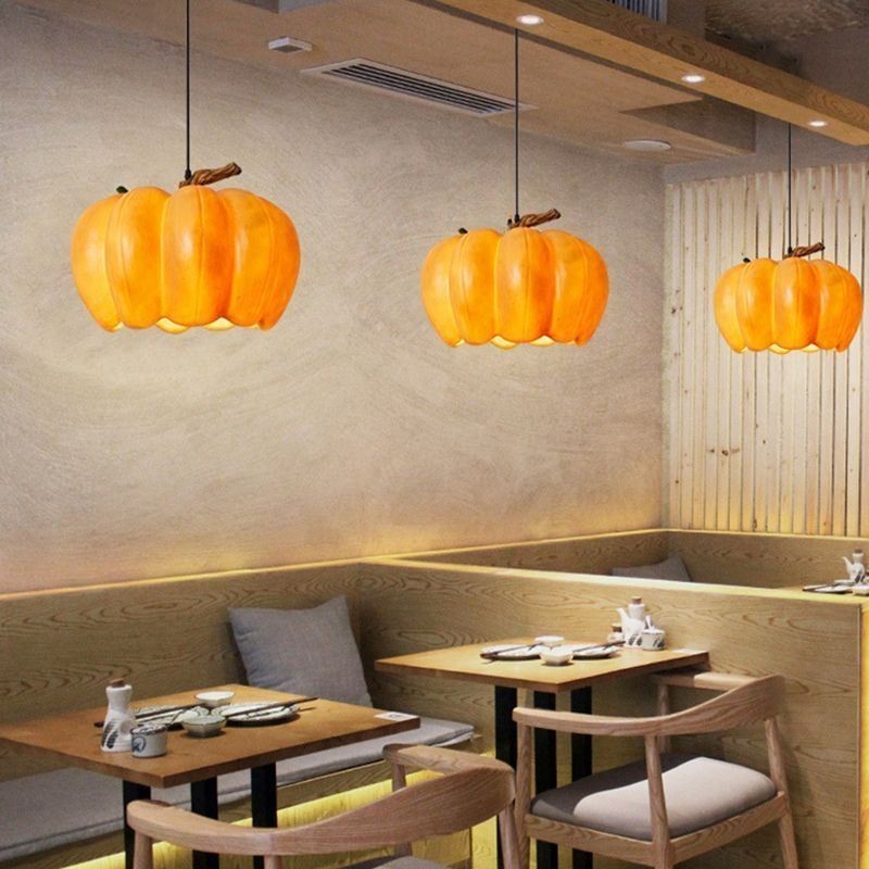 Japanese Retro Pumpkin Pendant Light Creative Ceiling Lights