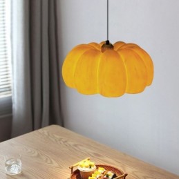 Single Head Pumpkin Pendant Light Japanese Retro Ceiling Light