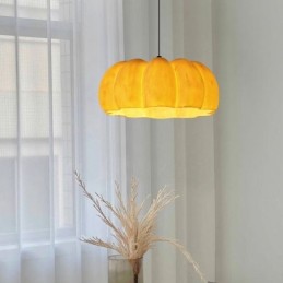 Single Head Pumpkin Pendant Light Japanese Retro Ceiling Light