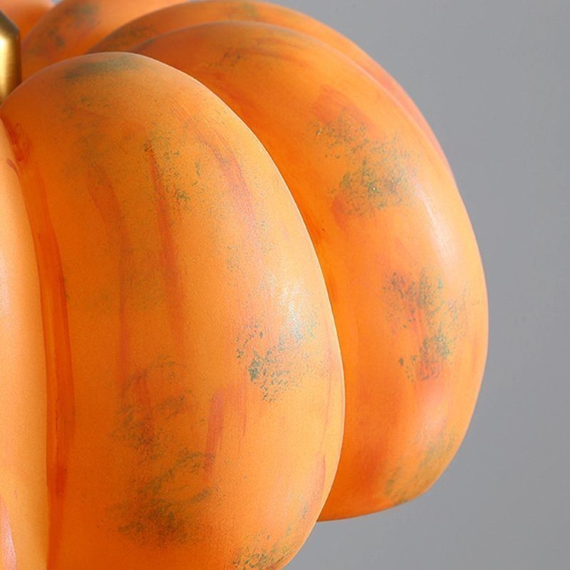 Single Head Pumpkin Pendant Light Japanese Retro Ceiling Light