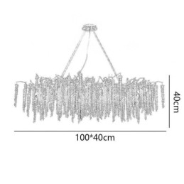 Nordic Pendant Light Golden Branch G9 Glass Chandelier