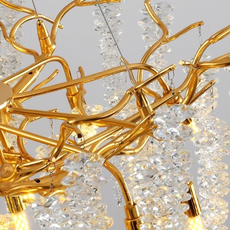 Nordic Pendant Light Golden Branch G9 Glass Chandelier
