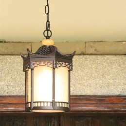 Chinese Outdoor Light Waterproof Hexagon Gazebo Pendant Light