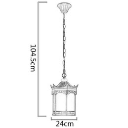 Chinese Outdoor Light Waterproof Hexagon Gazebo Pendant Light