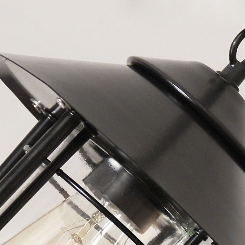 American Retro Outdoor Light Waterproof Birdcage Shape Pendant Light Garden