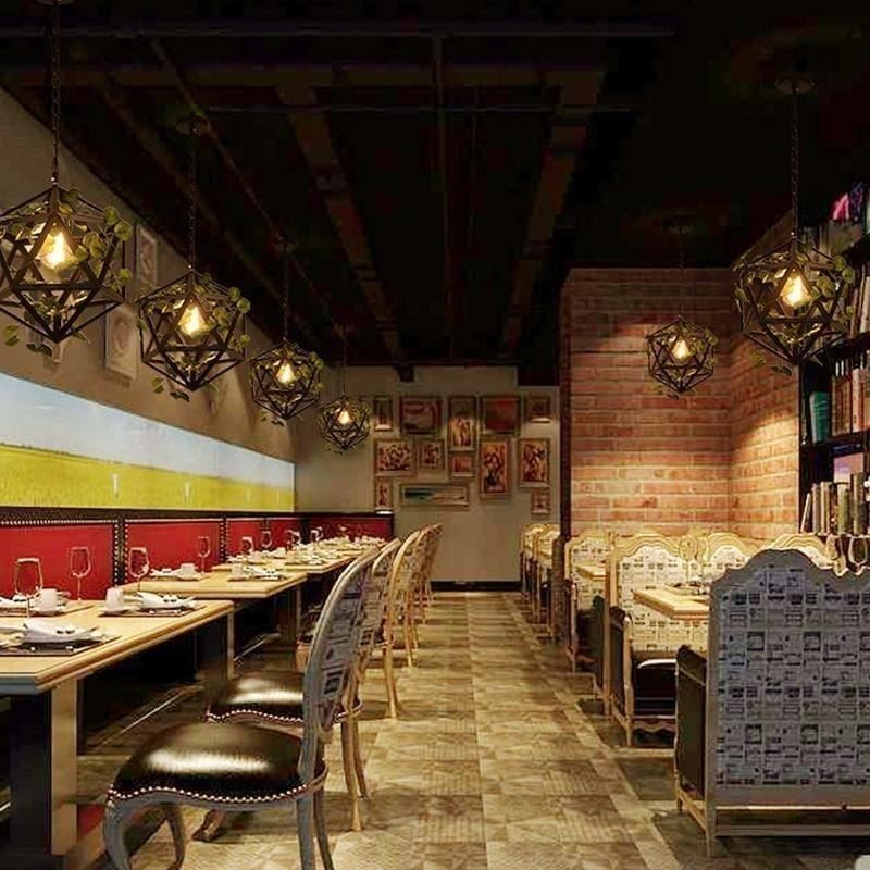 Industrial Vintage Pendant Light Iron Birdcage Pendant Lamp