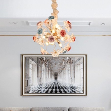 Decorative Pendant Lighting Modern Crystal Flower Chandelier