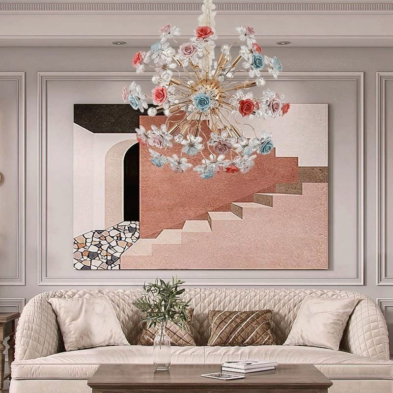 Decorative Pendant Lighting Modern Crystal Flower Chandelier