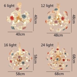 Decorative Pendant Lighting Modern Crystal Flower Chandelier