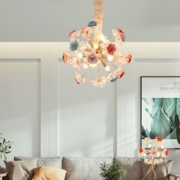 Decorative Pendant Lighting Modern Crystal Flower Chandelier