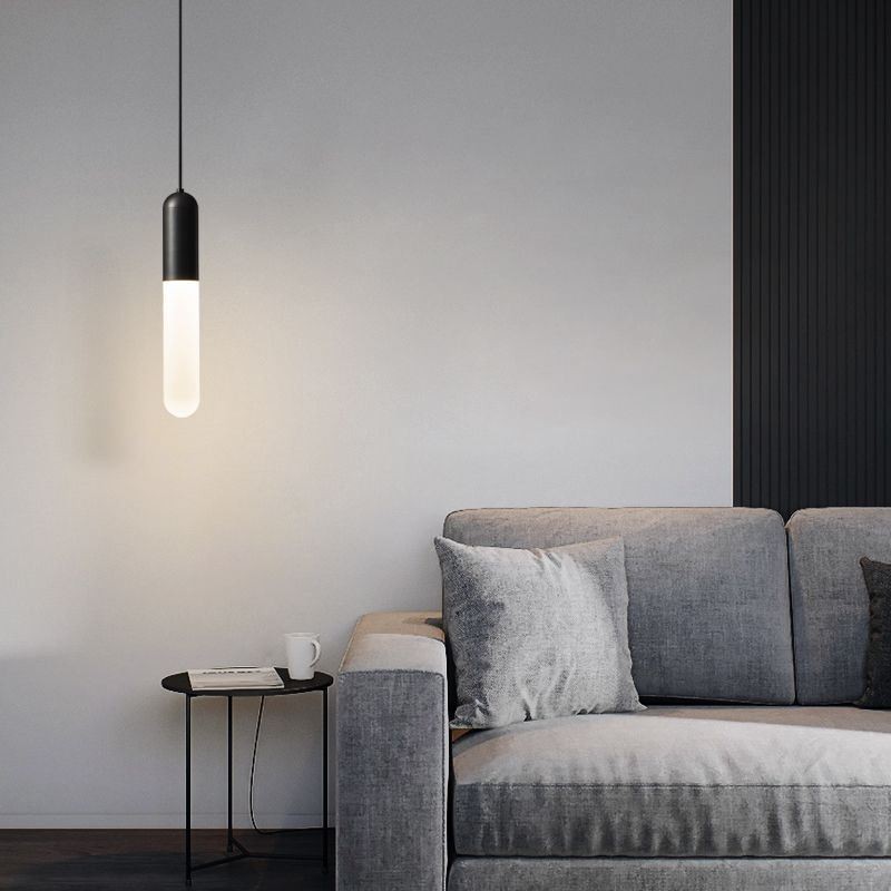 Modern Frosted Pendant Light Brushed Pendant Lamp