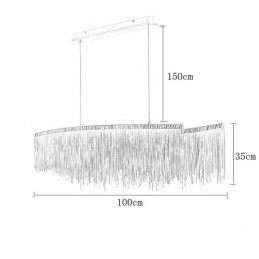 Modern Pendant Light Creative Tassel Hanging Lamp Café