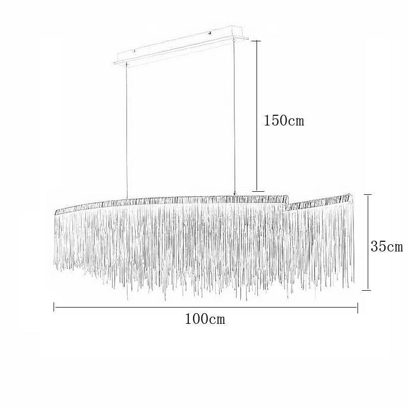 Modern Pendant Light Creative Tassel Hanging Lamp Café