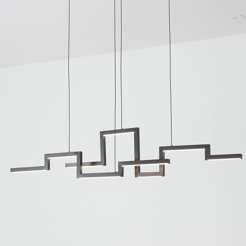 Modern Pendant Light Acrylic Black Chandelier