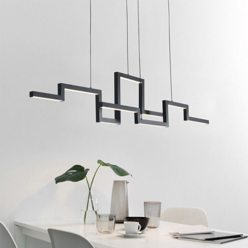 Modern Pendant Light Acrylic Black Chandelier