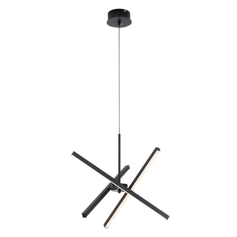 Modern Pendant Light Dimmable Black Strip Lamp