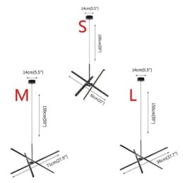 Modern Pendant Light Dimmable Black Strip Lamp