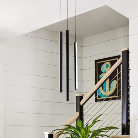 Modern Chandelier Long Strip Pendant Light Duplex Building