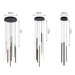 Modern Chandelier Long Strip Pendant Light Duplex Building