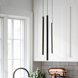 Modern Chandelier Long Strip Pendant Light Duplex Building