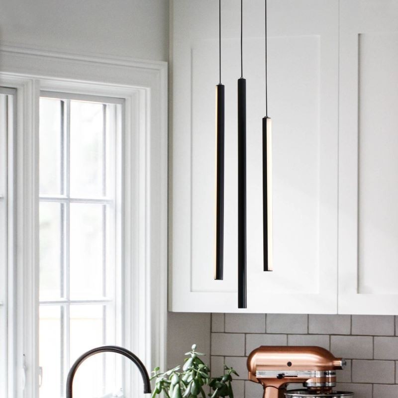 Modern Chandelier Long Strip Pendant Light Duplex Building