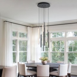 Modern Chandelier Long Strip Pendant Light Duplex Building