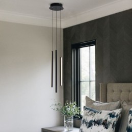 Modern Chandelier Long Strip Pendant Light Duplex Building