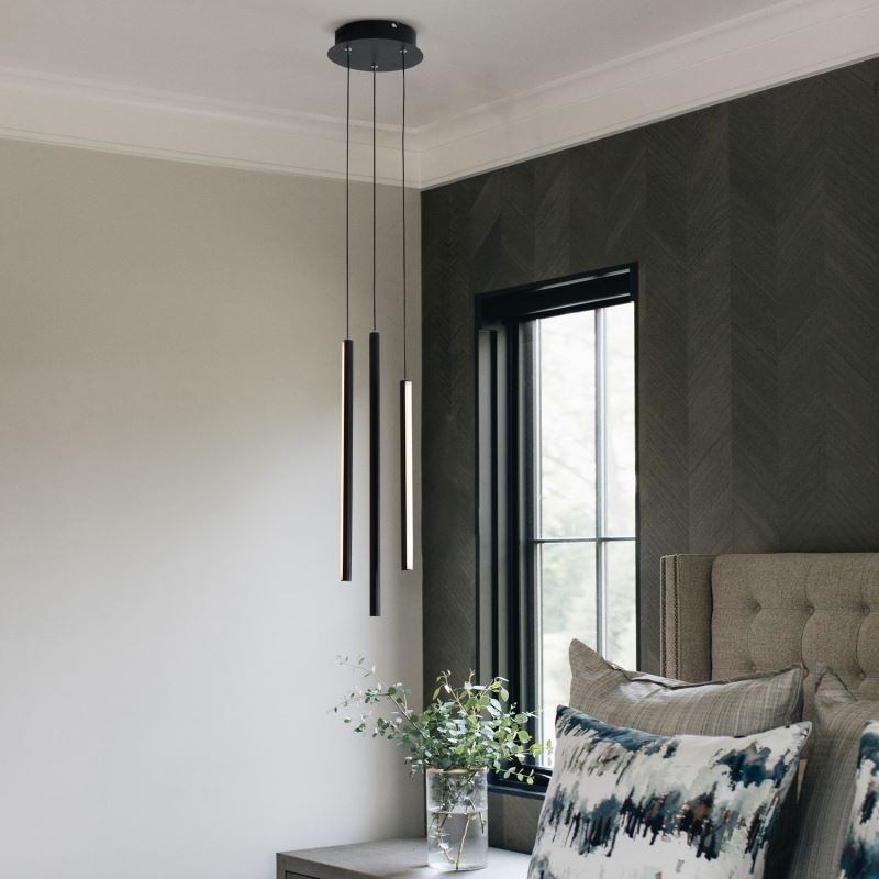 Modern Chandelier Long Strip Pendant Light Duplex Building